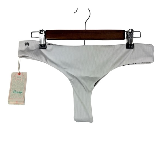Maaji Other - Maaji White & Brown Reversible Stretchy Bikini Bottoms Women's‎ XL NEW